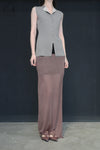 SWAYING/KNIT double-sided slim cardigan vest SW24SS1T48 marl